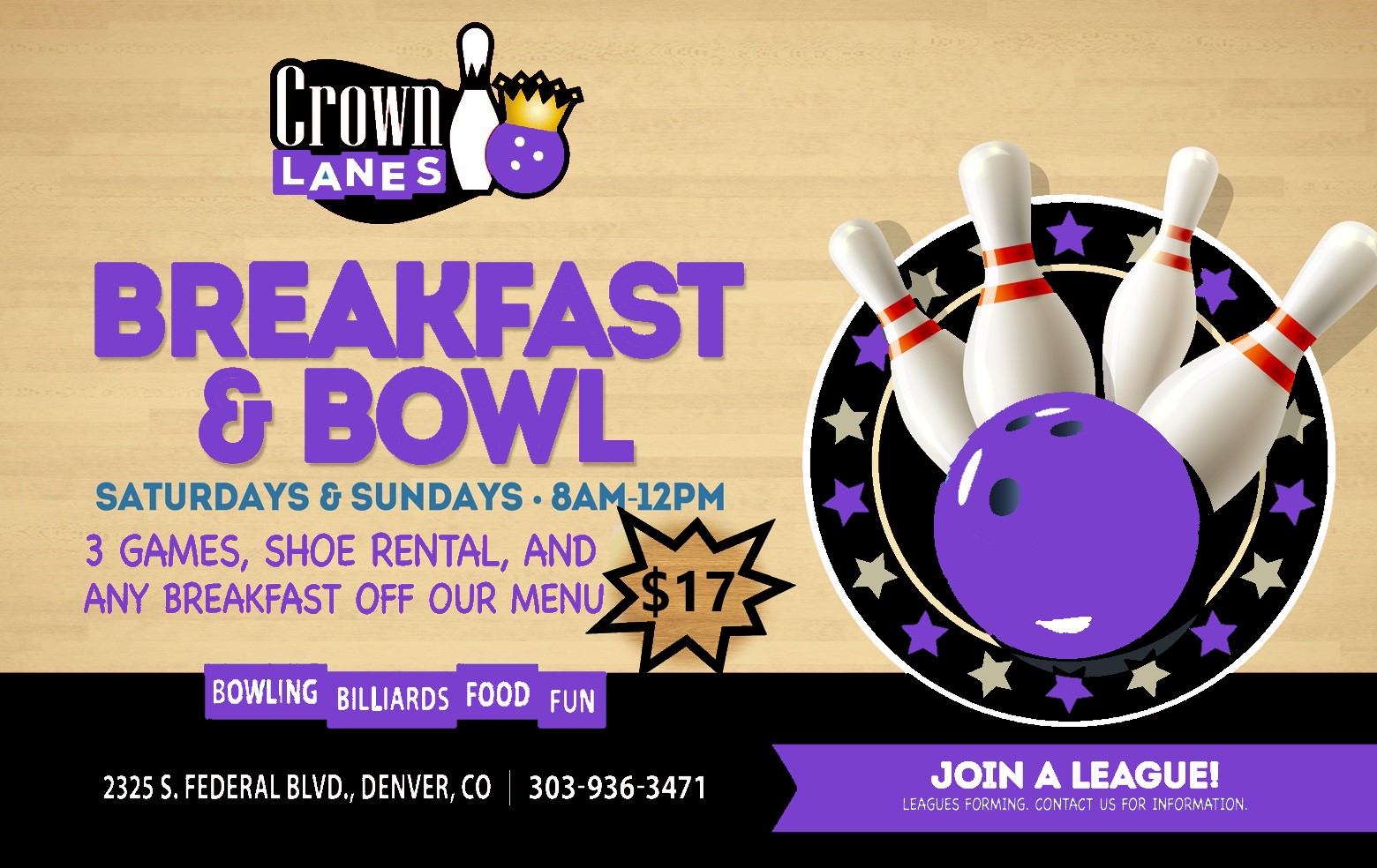 Specials Crown Lanes & Sports Bar